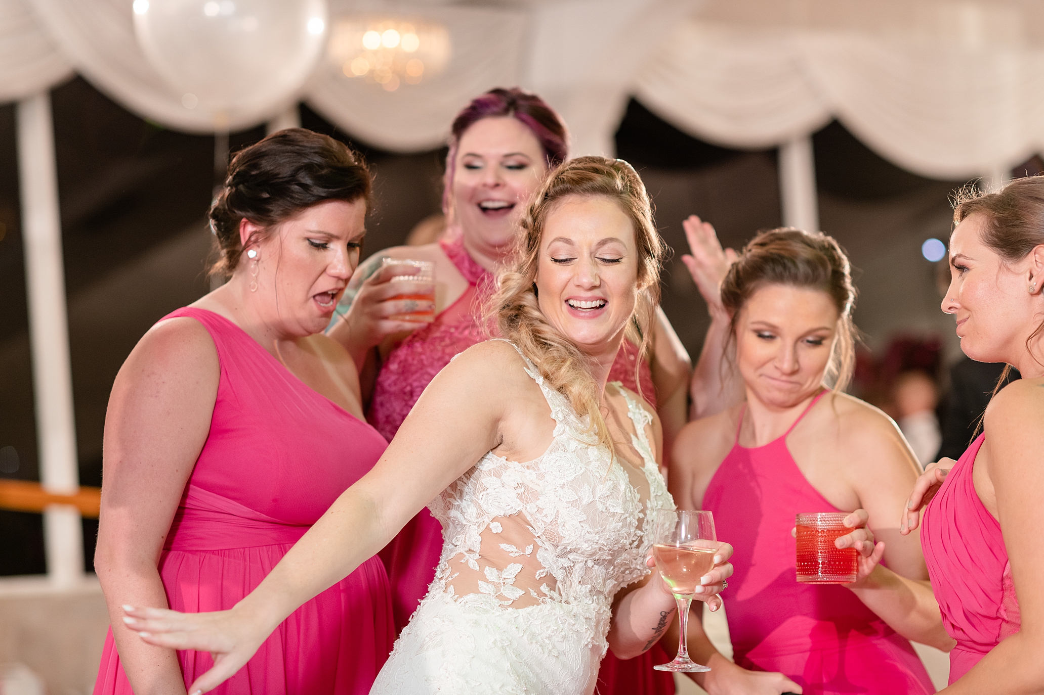 Bride and Bridesmaids | Wedding reception