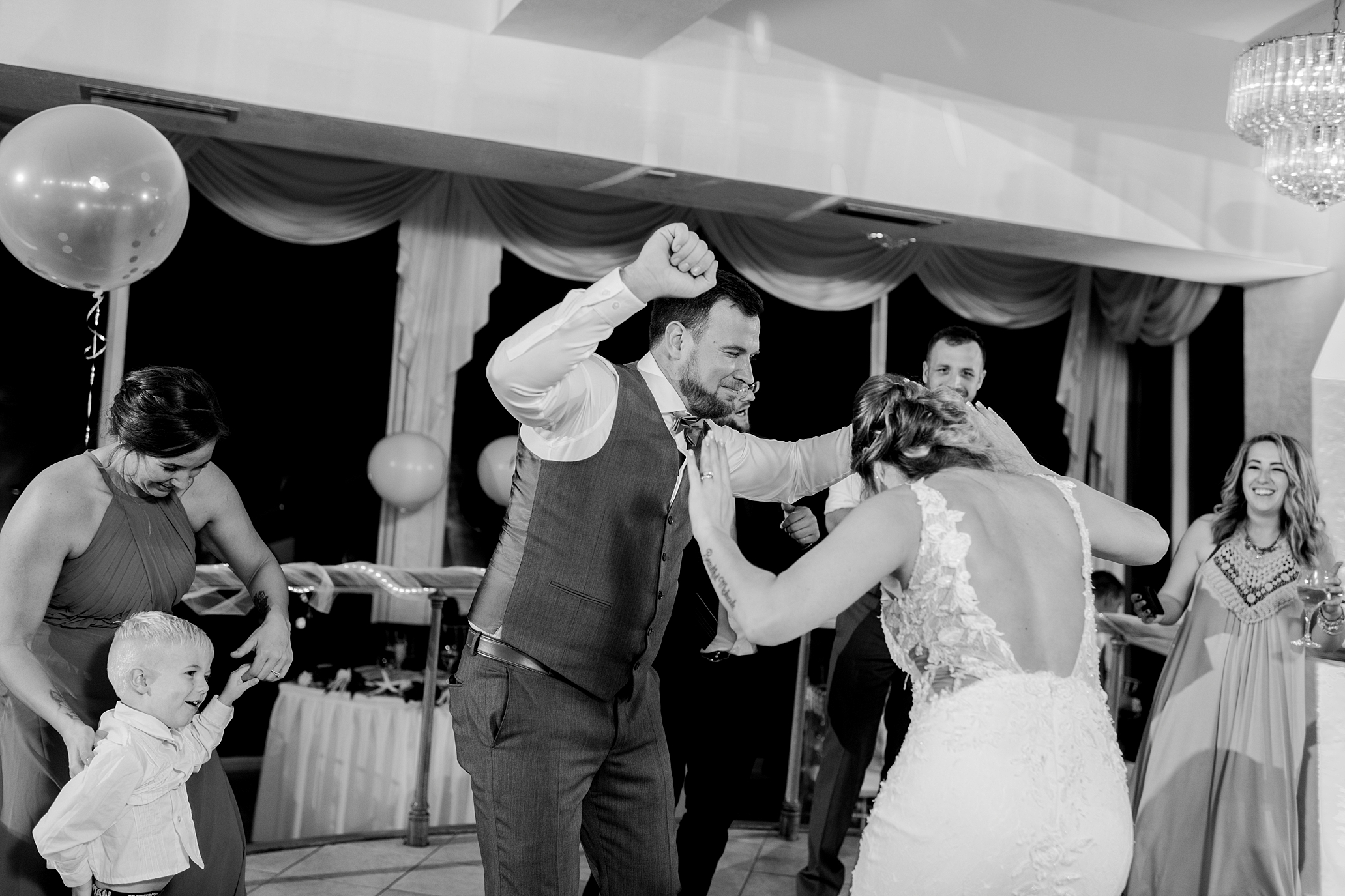 Bride and Groom Dancing at Reception
