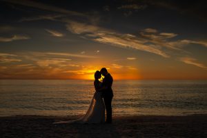 Bride and Groom Sunset Photos