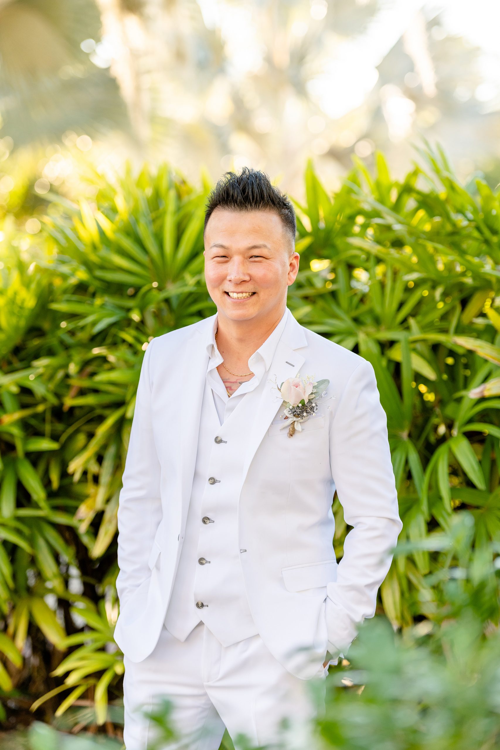 Groom at Paradise Cove | Orlando Wedding Photographer