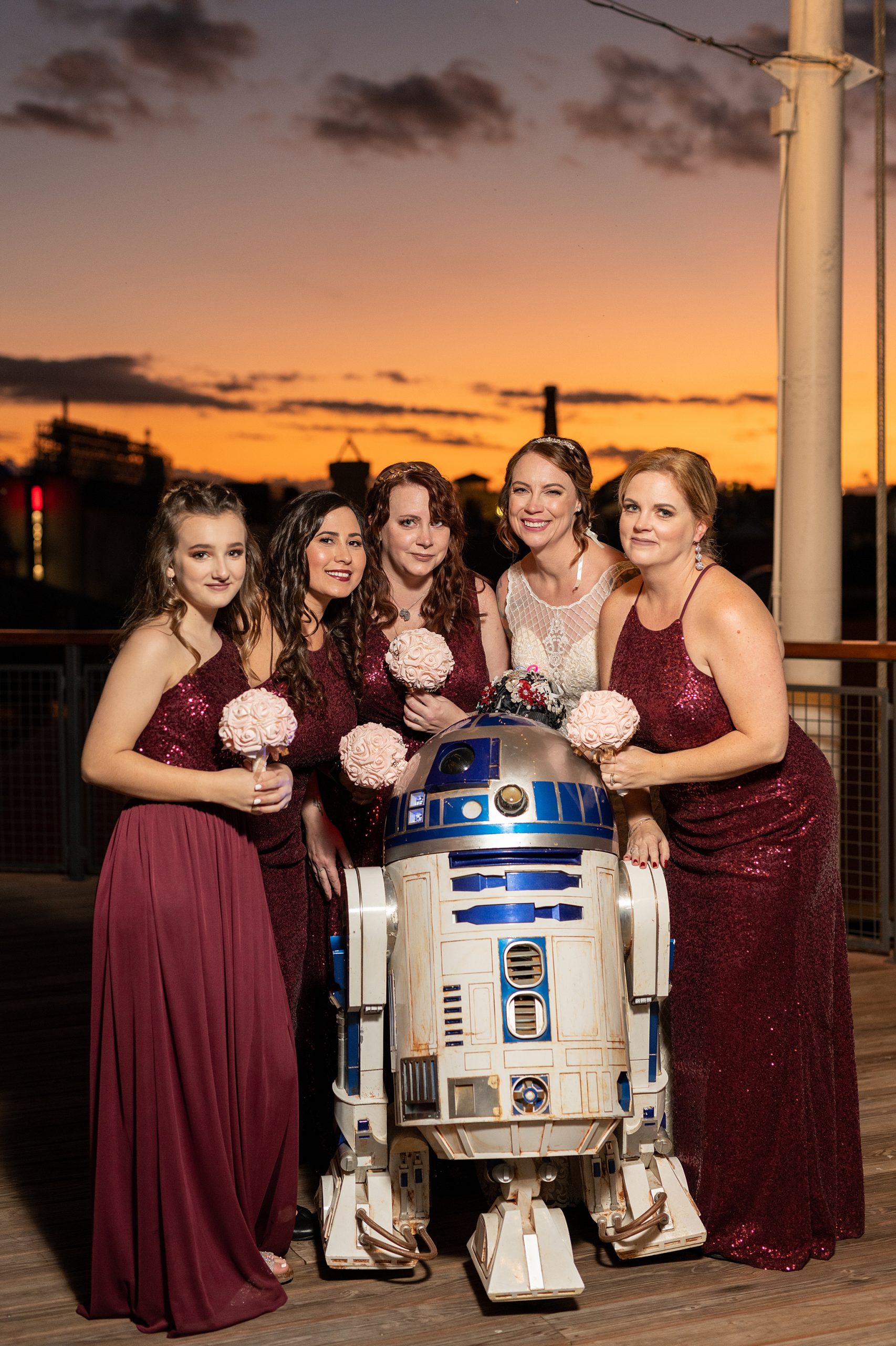 Bridal Party at Sunset | Orlando Wedding Photographer