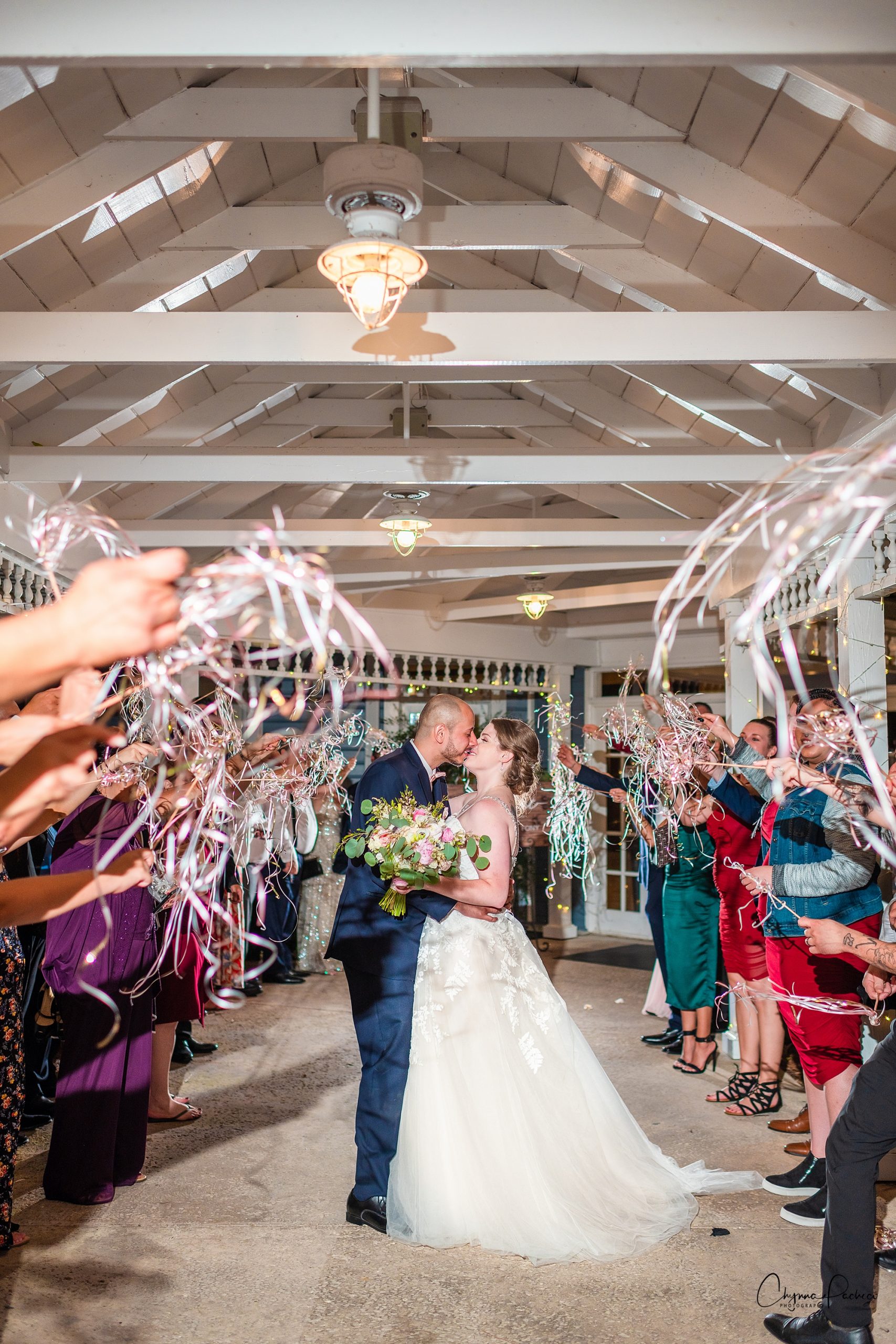 Streamer Wedding Exit | Highland Manor Wedding | Chynna Pacheco Photography-42