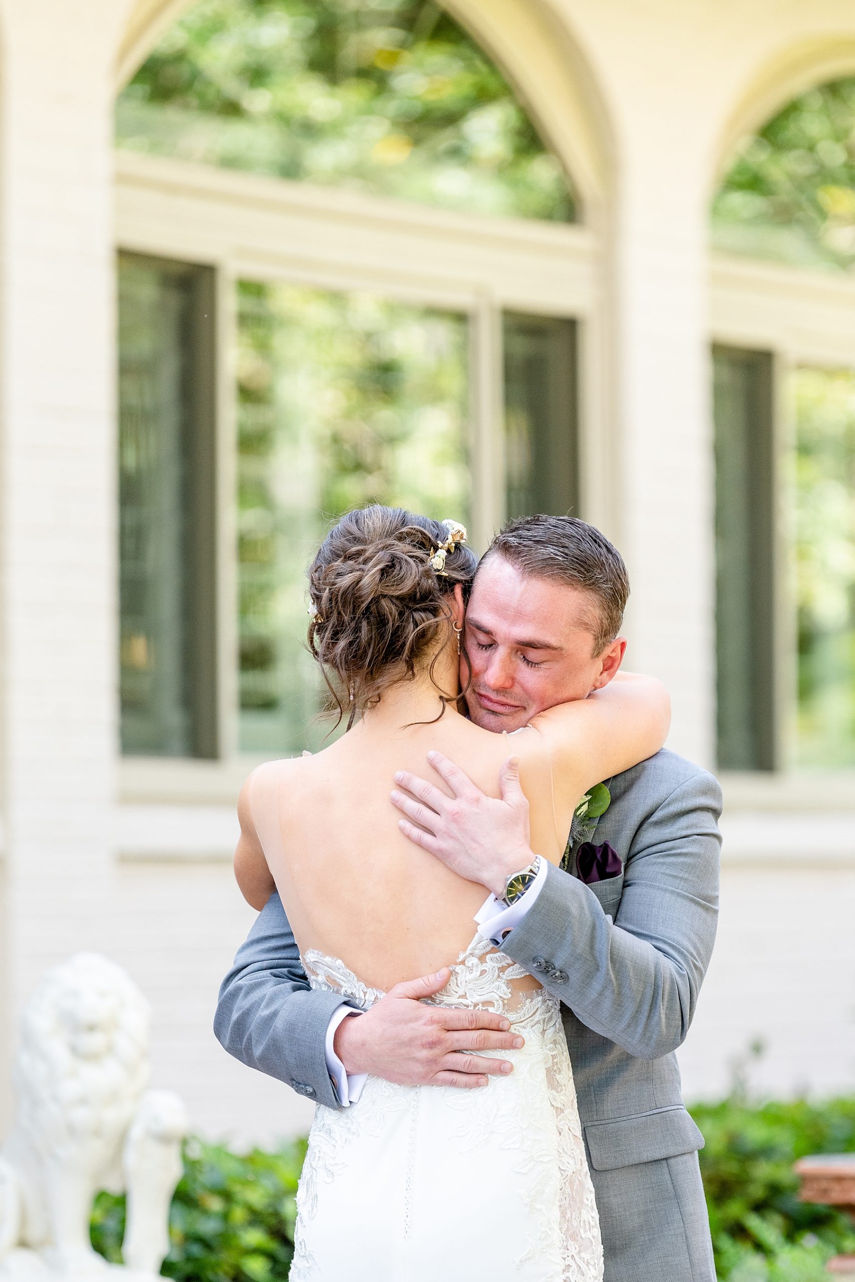 First look between bride and groom | Town Manor | Chynna Pacheco Photography
