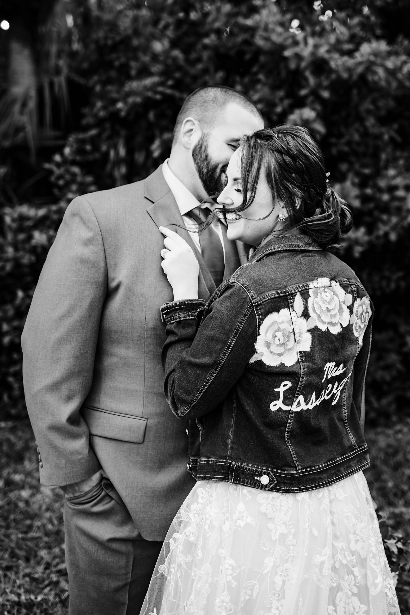 Handpainted Jean Jacket for Bride | The Delamater House Wedding | Chynna Pacheco Photography-744