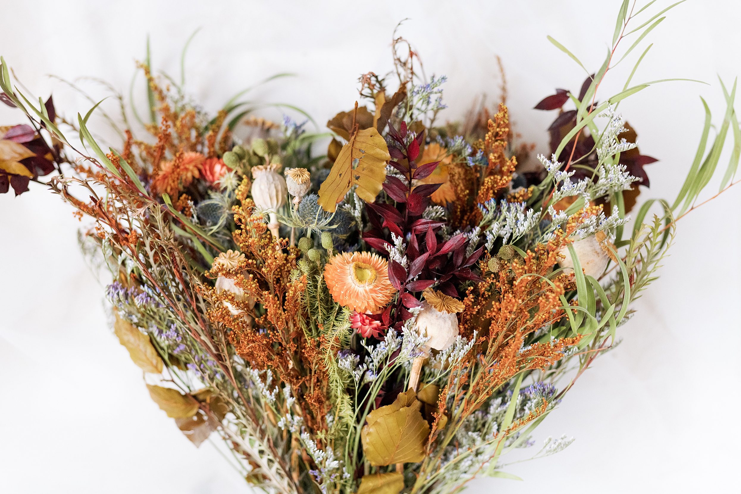 dried wedding floral bouquet