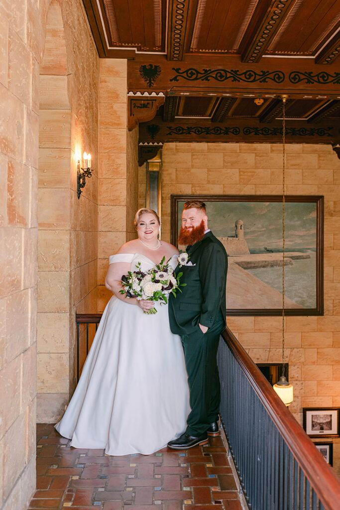 wedding portraits at at the Treasury on the Plaza in St. Augustine